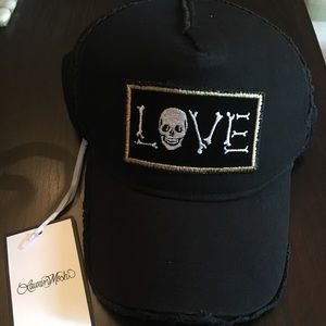 Lauren Moshi Love Skeleton Bones Trucker Hat